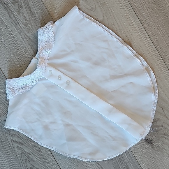 Vintage Bay Club Lace Collar Button Down Dickey / Undershirt - Picture 3 of 10